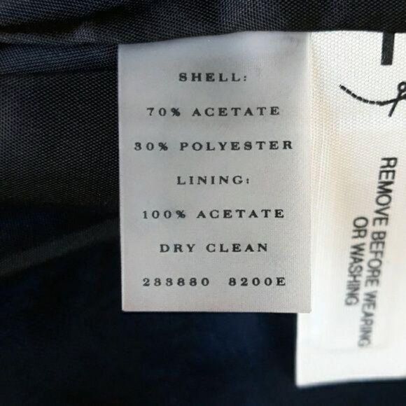 Ann Taylor Skirt Formal Metallic Asymmetrical Pleated Straight Skirt Blue Sz 4 - Picture 8 of 8